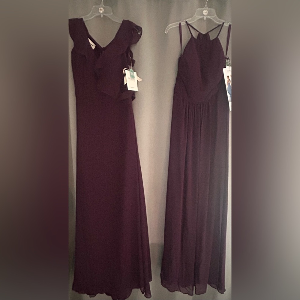 NWT Elegant Purple Women's BRIDESMAID SEMIFORMAL FORMAL Dress EGGPLANT SIZE 18